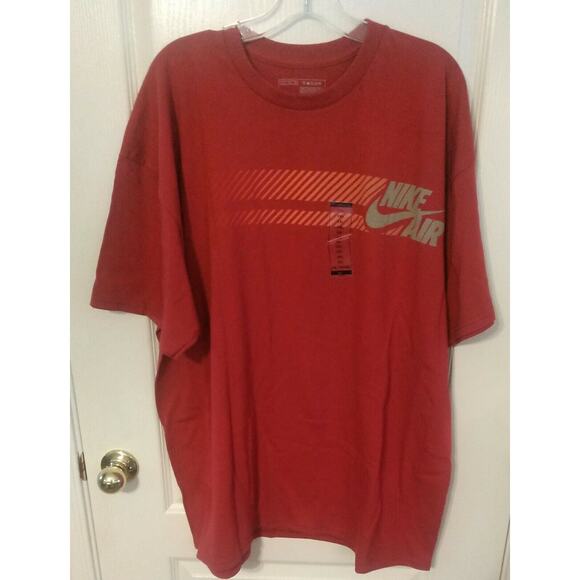 Nike Air Swoosh Logo T-Shirt Red Men’s XXL 337938-655 Vintage Rare NEW WITH TAGS - Picture 2 of 7